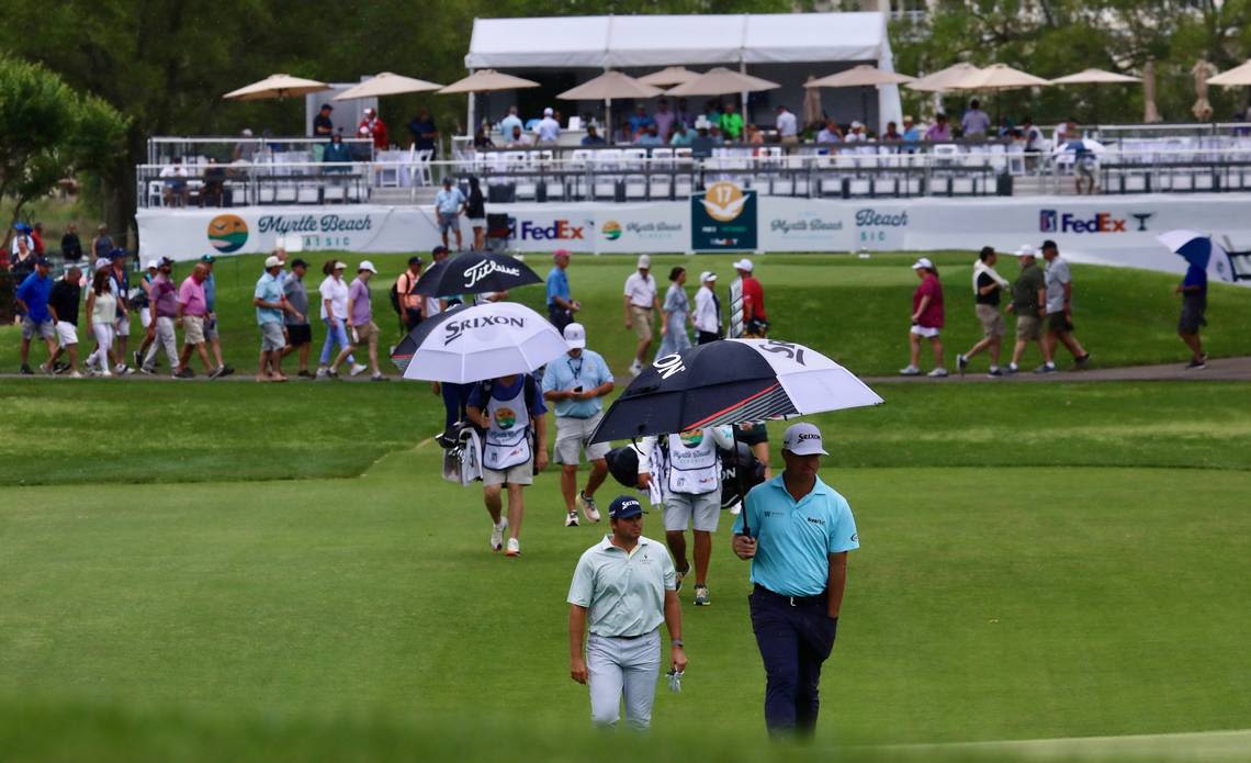 Live update: Rain is falling on the PGA tournament in Myrtle Beach. Will this delay play?