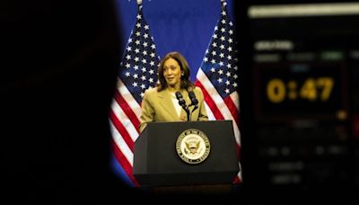 Harris hits ‘rubber stamp’ Vance ahead of senator’s convention speech