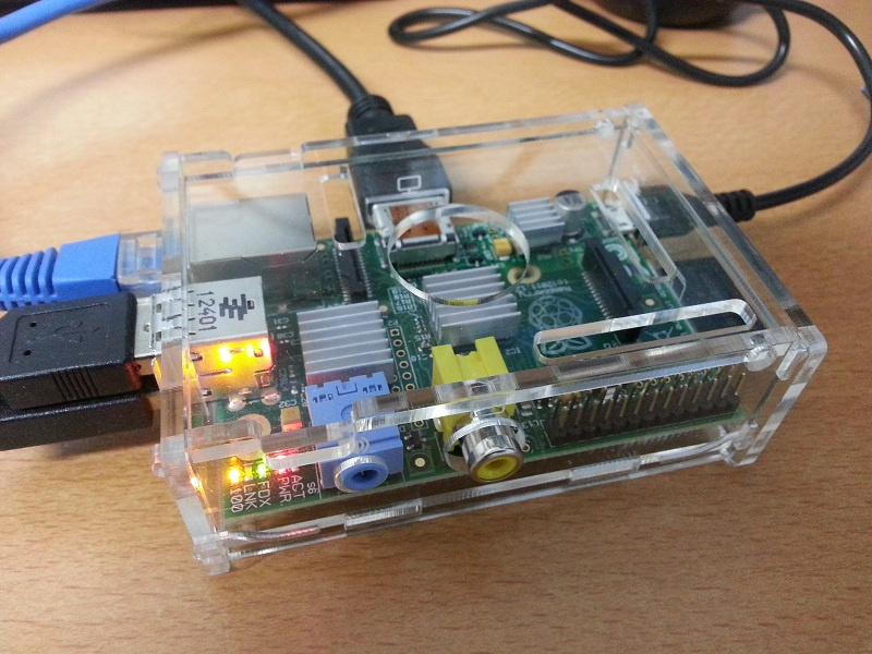 Raspberry Pi Fully Connected (Only the power + network connections are ...