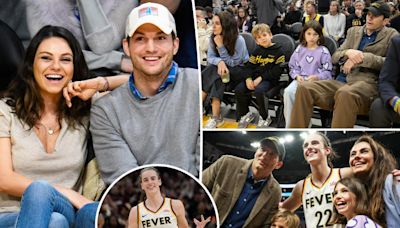 Mila Kunis and Ashton Kutcher’s kids make rare appearance at WNBA game to support Caitlin Clark