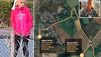 Final route dog walker, 57, took before she was 'murdered on path' revealed