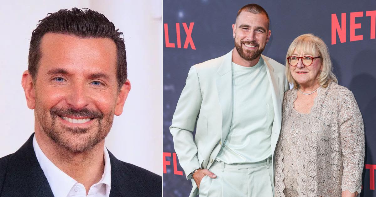 ...Swift's Boyfriend Travis Kelce Sends Photo With Bradley Cooper to Mom Donna After Double Date With Actor and Gigi...