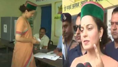 Lok Sabha Elections: Kangana Ranaut casts vote, urges people to take part in the 'festival of democracy'