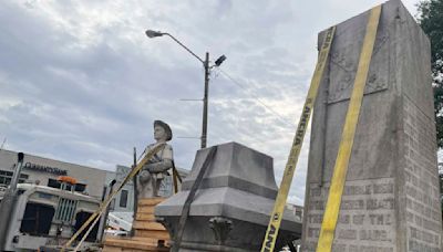 A Mississippi Confederate monument covered for 4 years is moved