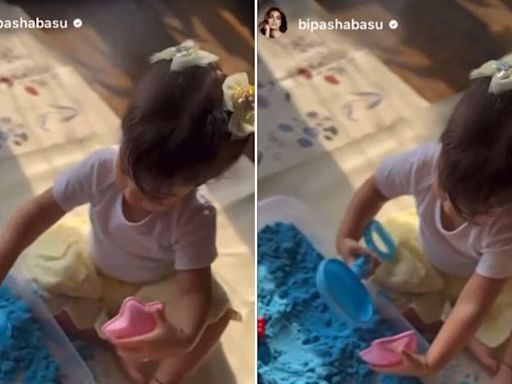 Bipasha Basu's Daughter Devi Couldn't Make It To The Beach So She Engaged In Sand Play Instead