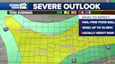 Severe storm risk this evening