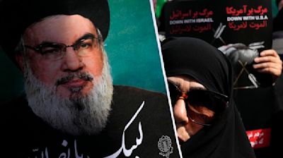 Israel targeted Hezbollah’s Nasrallah in large bombing in Beirut, officials say