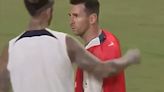 Saltan chispas entre Lionel Messi y Sergio Ramos durante un entrenamiento