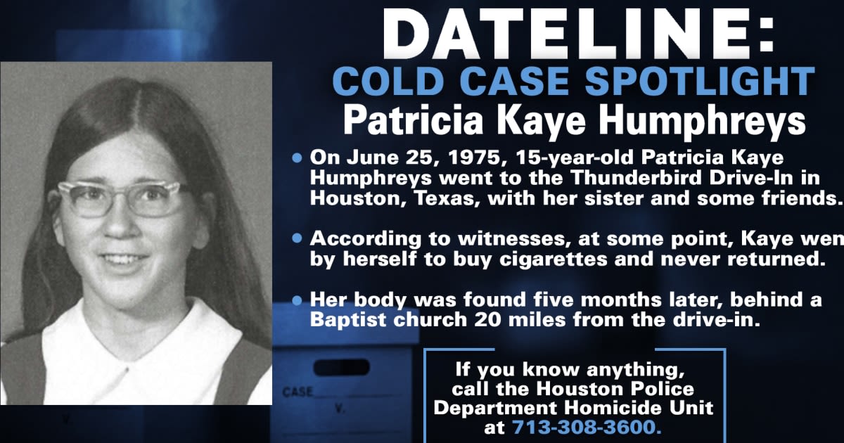 Houston police still hopeful that 1975 drive-in movie theater murder of teen Patricia Kaye Humphreys can be solved