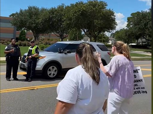 Mica Miller protesters at Myrtle Beach, SC church sprayed by sprinklers, claim assault