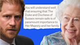 Late Queen wanted Prince Harry’s security to continue, letter reveals