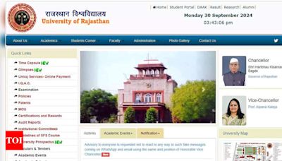 Rajasthan University BEd 2nd Year Results 2024 Declared at uniraj.ac.in; Check Direct Link Here - Times of India