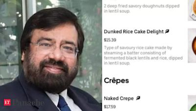 Billionaire Goenka slams US restaurant charging Rs 1400 for a piece of dosa - The Economic Times