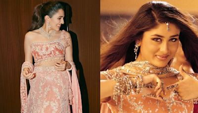 Shloka Ambani pays tribute to Kareena Kapoor's classic Bole Chudiyan look in dazzling coral lehenga