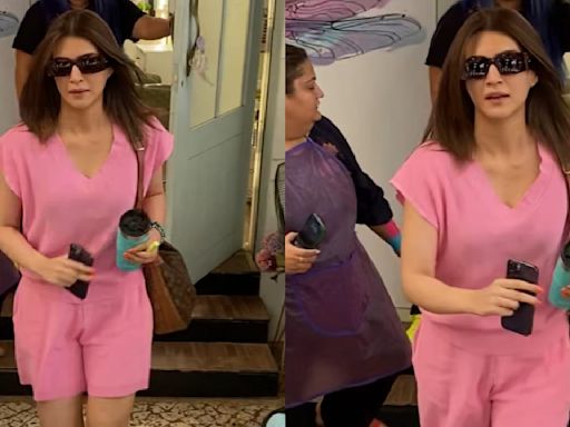 Kriti Sanon rocks a pink co-ord set, proving that summer style can be both cool and glamorous