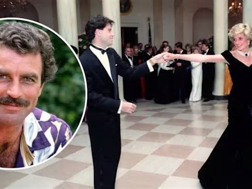 Tom Selleck tuvo que “rescatar” a Lady Di de John Travolta durante su icónico baile juntos