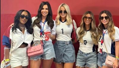 Dani Dyer poses beside fellow England Wags ahead of Sunday's game