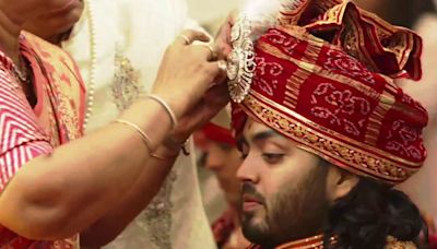 Anant Ambani-Radhika Merchant Wedding LIVE Updates: Anant adorns ‘saafa’