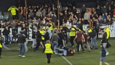 Ex-Gers ace caught up in chaotic pitch invasion that 'let the whole league down'
