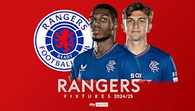 Rangers: Scottish Premiership 2024/25 fixtures and schedule