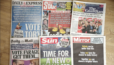 Which parties have UK newspapers endorsed for the general election?