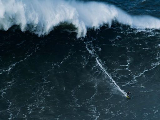 Sebastian Steudtner says he has surfed the ‘unsurfable’ after drone technology measures 93.7-foot wave as world record