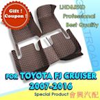 豐田 Fj Cruiser 2007-2016 2008 2009 2010 定制汽車腳墊汽車地毯套內飾配件的汽車腳墊