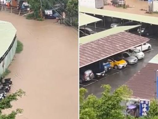 暴雨狂炸10縣市…新北大淹水「馬路變黃河」 網看傻：水上樂園？