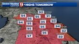 Record heat on the way for Wednesday