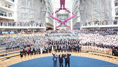 Royal Caribbean celebrates the delivery of its newest ship, Utopia of the Seas (Photos) - South Florida Business Journal