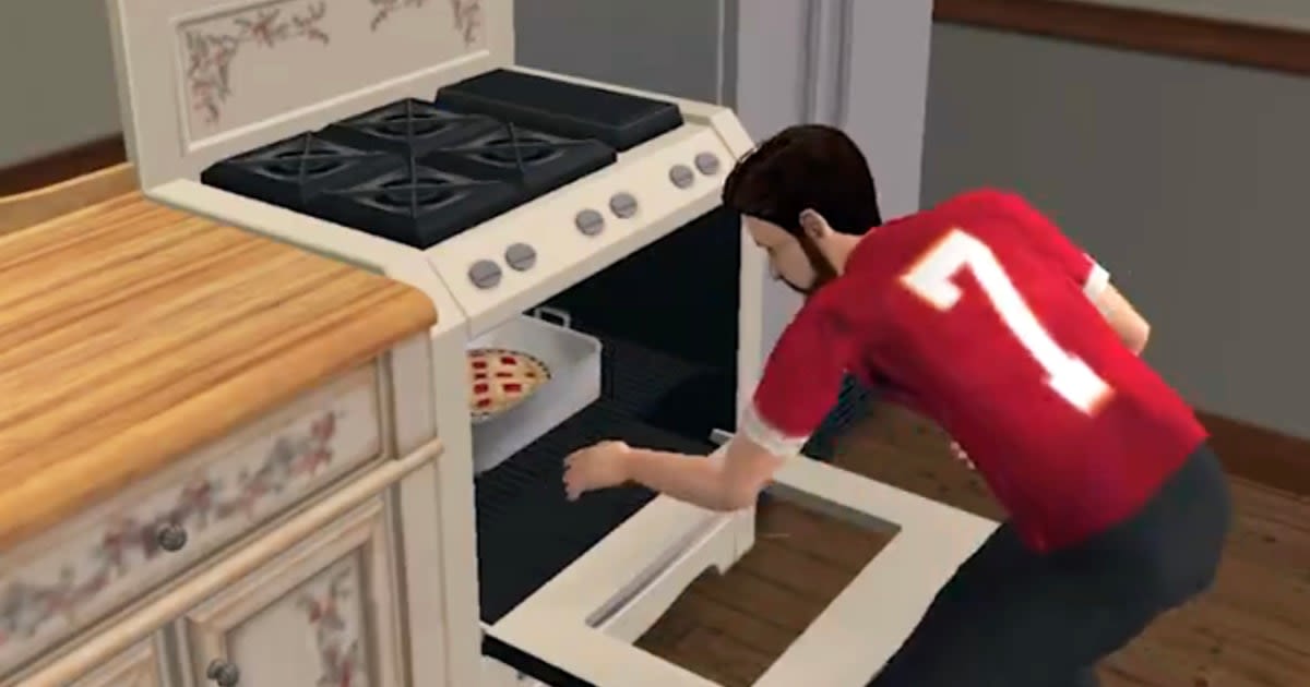 The Chargers mock Chiefs kicker Harrison Butker by simulating him in the kitchen