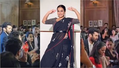 Watch: Vidya Balan dances with husband Siddharth Roy Kapur, Aditya on 'Jumma Chumma'