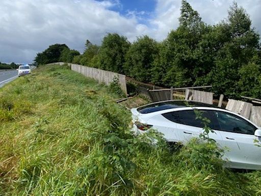 PSNI issues July weather warning after sudden downpour forces car off road