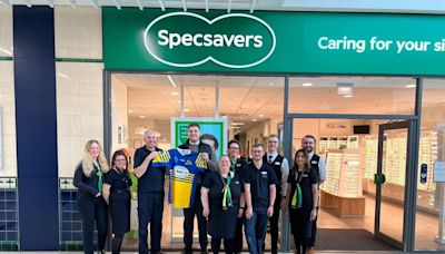 Telford rugby star wins financial backing from town opticians