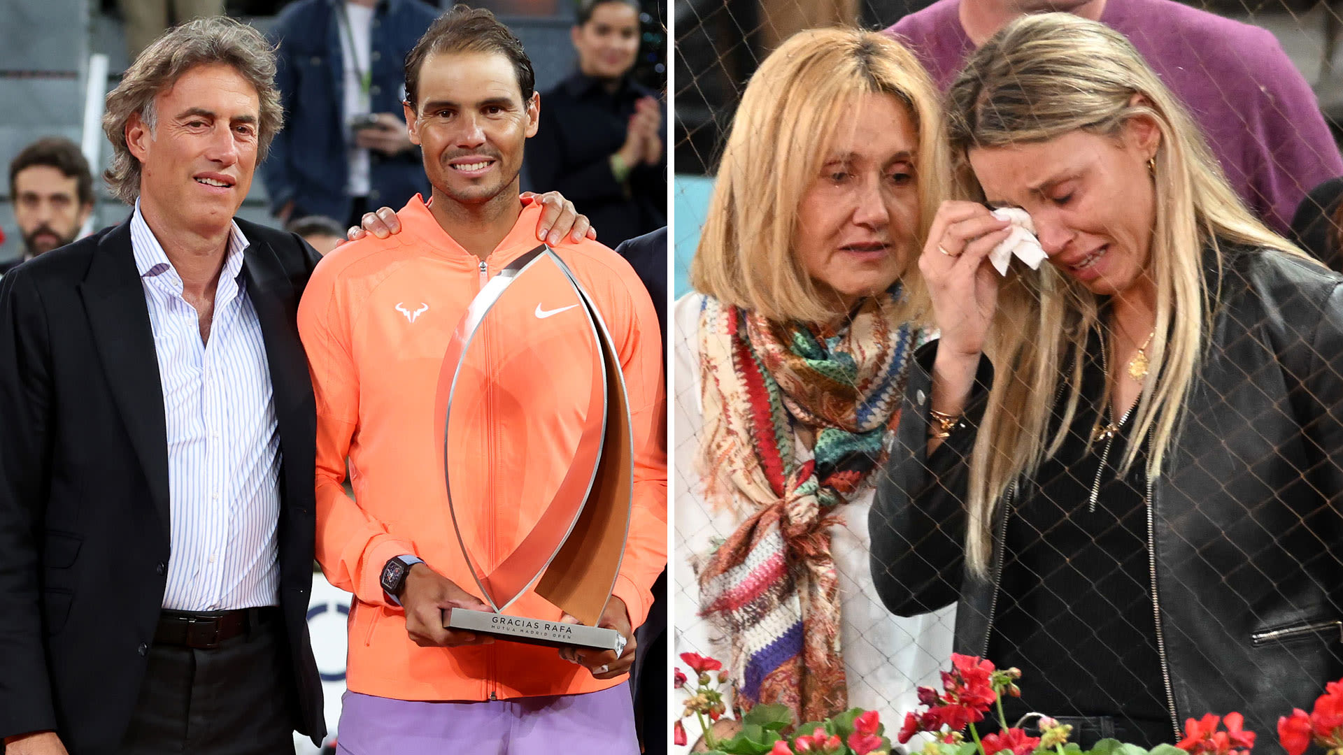 Rafael Nadal's mum and sister in tears after legend's last match in Spain