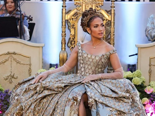 Manish Malhotra Designs Jennifer Lopez's Bridgerton-Inspired Birthday Dress Featuring Over A Million Crystals