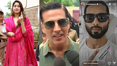 Akshay Kumar, Shahid Kapoor, Janhvi Kapoor And More Bollywood Stars Step Out To Vote In Mumbai; See Pics