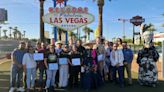 Welcome to Fabulous Las Vegas sign lights up for Cinco de Mayo