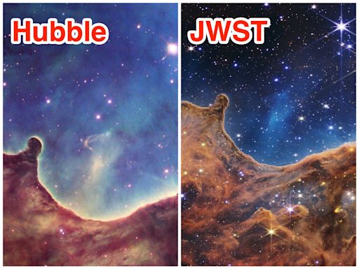 Side-by-side images from the James Webb and Hubble space telescopes show why NASA spent 25 years and $10 billion on the Webb