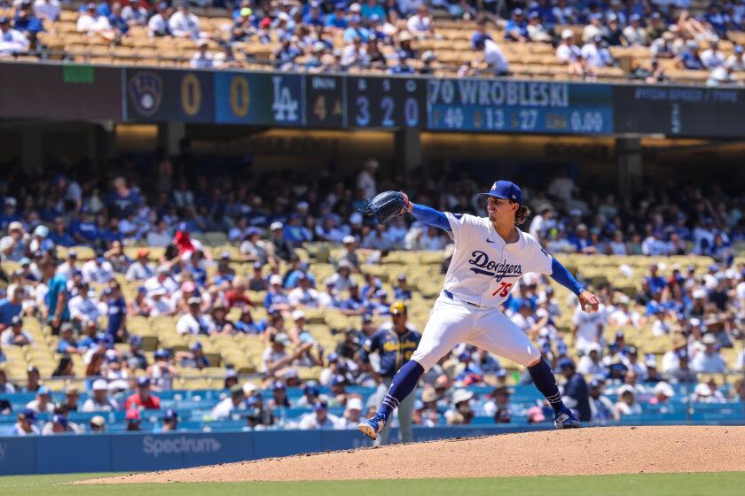 Justin Wrobleski solid in MLB debut, but two mistakes prove costly in Dodgers loss