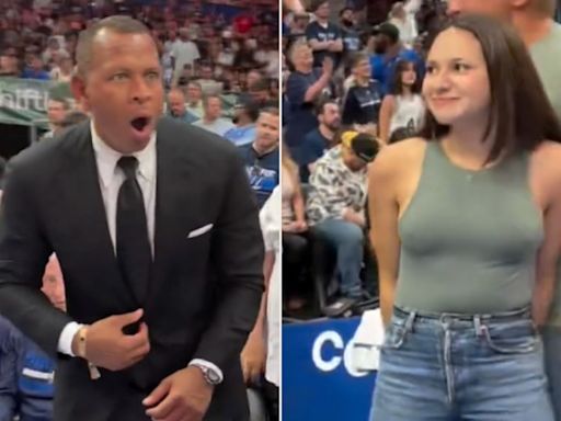 Alex Rodriguez's Daughter Natasha, 19, Surprises Him at NBA Playoffs in Texas — and He 'Could Not Believe It'