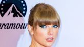 Taylor Swift Lit Up The MTV Europe Music Awards Red Carpet In A ‘Bejeweled’ See-Through Dress—It’s So Low-Cut!
