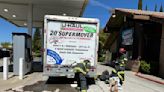 U-Haul truck leaks fuel at Auburn gas station