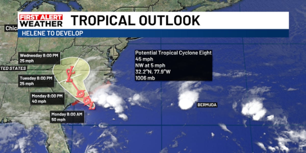 Tropical Storm Helene on the Brink of Development - Carolinas Bracing