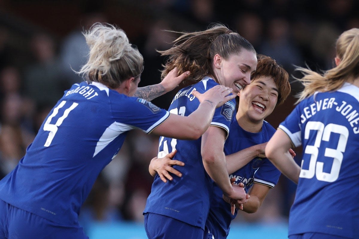 Chelsea 8-0 Bristol City: Blues romp to big win as WSL title race takes fresh turn