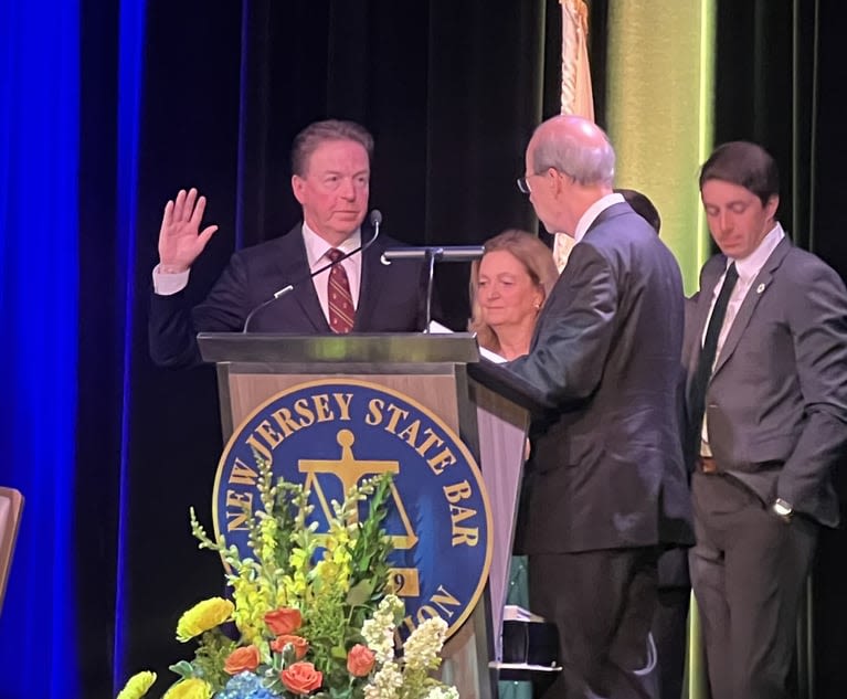 William H. Mergner Jr. Sworn In as President of NJSBA | New Jersey Law Journal