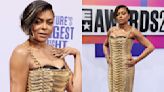 Taraji P. Henson Goes for Gold in Custom Balmain Dress on the BET Awards 2024 Red Carpet