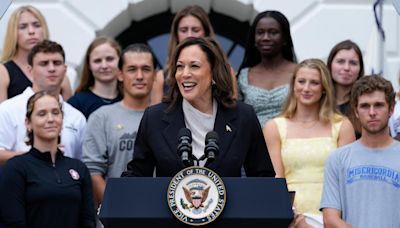 Harris lauds Biden's 'unmatched' legacy in 1st public appearance since Biden left 2024 race