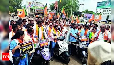 Belagavi BJP condemns fuel price hike | Hubballi News - Times of India