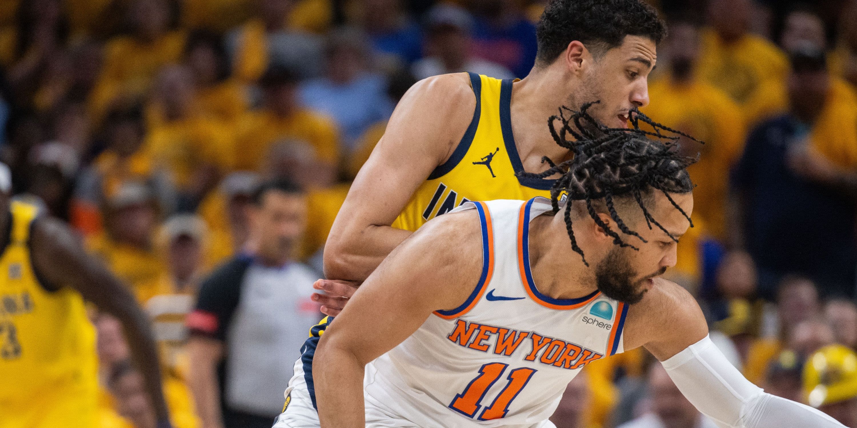 Knicks' Jalen Brunson Defends MSG in Wild WWE Moment With Tyrese Haliburton